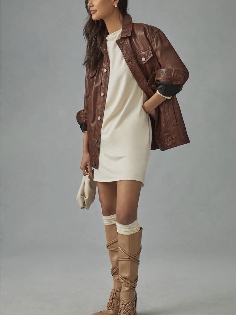 Stateside Cream Cowl Neck Dress